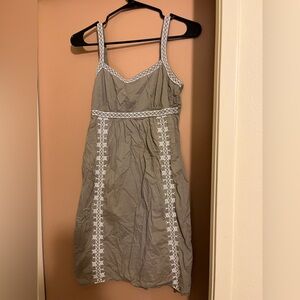 Green Embroidered Summer Dress